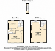 Three-Level Architectural Floor Plan