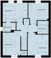 First floor of the 4 bedroom Winterton