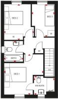 Barratt The Ellerton first floor plan Clipstone Park