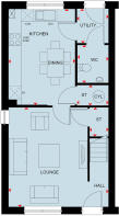 Ground floor plan of the Bluebell