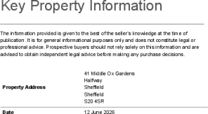 Key property information