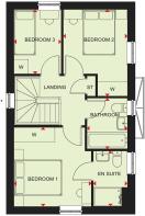 First floor plan of our 3 bed Moresby home