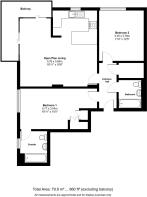 Flat 16, Brooke House, Kingsley Walk, floor plan