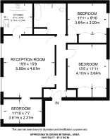 Floorplan area for info only, not for £/sq. ft valuation