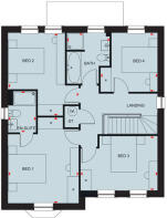 The first floor floor plan of The Holden