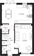 Kingsley Ground floor plan at Orchards View @ Wichelstowe