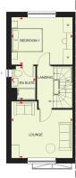 First floor plan of our 3 bed Kingsville home