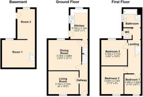 138 Manod Road, Blaenau Ffestiniog - all floors.JP