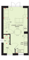 Ground floor floorplan of The Denford