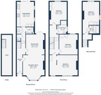 Entrance Hall, Reception Room, Dining Room, WC, Kitchen, Landing, Bedroom, Bedroom, Shower Room, Bedroom, Bedroom, Bedroom, Bathroom, Cellar, Garden