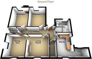Ground-Floor Apartment 3D Plan