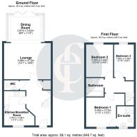 18 Rowan Place, Bidford On Avon - all floors