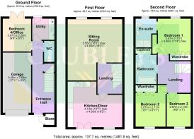 11 Rees Close, Market Weighton - all floors (1).JP