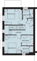 First floor plan of the Hereford 4 bedroom home