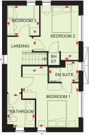 First floor plan of our 3 bed Ennerdale home