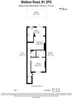 Lower ground floor plan showing kitchen, reception