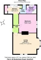 Floor Plan Flat 4, 64 Bodenham Road, Hereford HR1