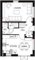 Ground floor plan of our 3 bed Ennerdale home