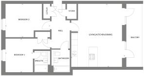 Apt E floorplan