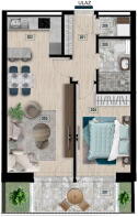 1-bedroom apartment