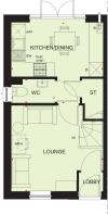 Ground floor plan of our 2 bed Kenley home