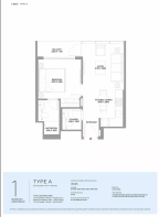 1 BR- FLOOR PLAN