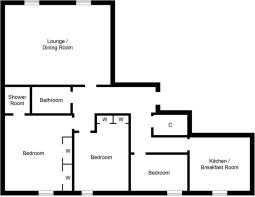 FLOOR PLAN - FLAT 5, 9 ROSE TERRACE, PERTH, PH1 5H