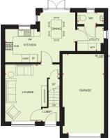 Ground floor plan of our 3 bed Bewdley home