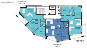 2D Floorplan - Building 1, floor 1