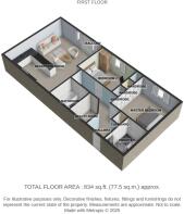 Flat 2 6 Holford Way - Floor plan 3D