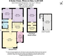 Floor Plan -  8 Dulas Close, Rhos-on-Sea LL28 4UR.
