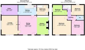 Floor Plan - Bedwen Uchaf, Llanfairtalhaiarn Aberg