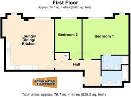 The Mail House Vaughan Street, Apt 2, Floor Plan.j