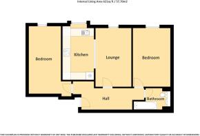 Floor Plan Flat 3, The Cridlans, 34, Kenilworth Ro