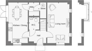 Dandara - Buckmore Green - The Hampton V2, Home 77 floorplan