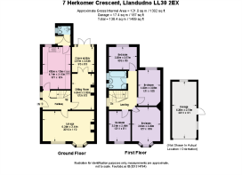 Floor Plan - 7 Herkomer Crescent, Llandudno LL30 2