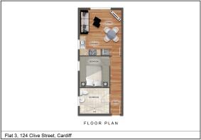Flat 3, 124 Clive Street Floorplan