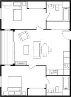 2-bed - 2B3P TYPE...