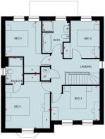 First floor floorplan of the Holden at Chaloners Green, Whitby