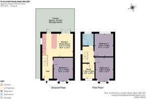 10 Arundel Road, Bath, BA1 6EF - Coloured Plans (1
