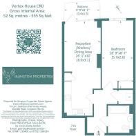 FLOORPLAN To Let 1 Bedroom Flat Vertex Wandle Road
