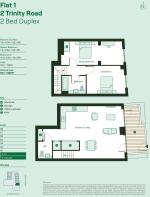 Flat 1, 2 Trinity Road, 2 Bed Duplex- Floor Pla...