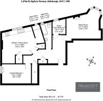 Floorplan of 2 (Flat 6) Ogilvie Terrace