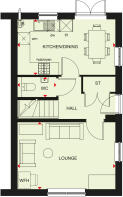 Ground floor plan of our 3 bed Moresby home