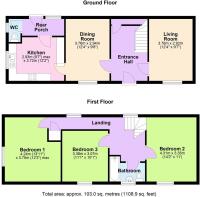 Brookside Cottage, Canon Pyon, Hereford - all floo