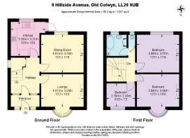 Floor Plan - 9 Hillside Avenue, Old Colwyn LL29 9U