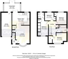Floorplan - 28 Blenheim Drive, Rustington, BN16 3S