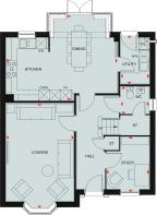 First floor floorplan of the four bedroom Holden