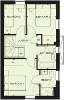 First floor plan of our 3 bed Moresby home
