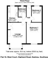 Floor plan Flat 18, West Court. PO4 9HA.JPG